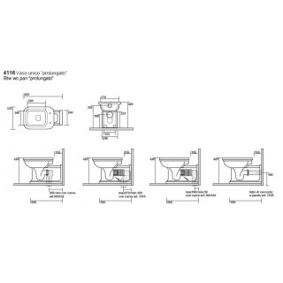 Унитаз Kerasan Waldorf 411801 приставной Белый без сиденья