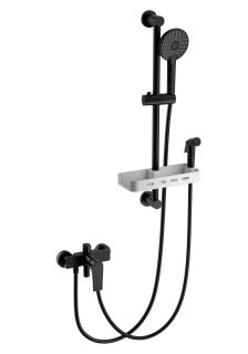 Смеситель для душа с гарнитуром Wonzon & Woghand WW-A31003-MB чёрный матовый