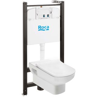 Комплект Roca Dama senso 893104680 подвесной унитаз, инсталляция, сиденье