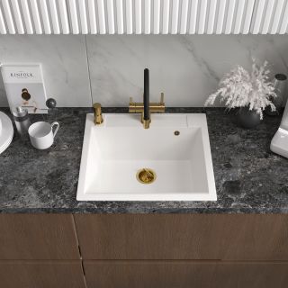 Мойка кухонная Reflexion Cubi 55-WH RX1555WH белый