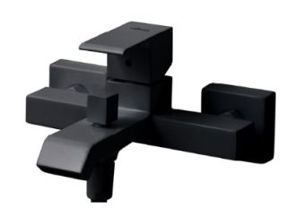 Смеситель для ванны и душа однорычажный, чёрный матовый Cezares PORTA-VM-NOP