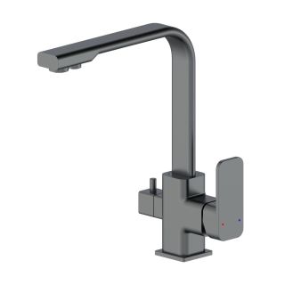 Смеситель для кухни Wonzon & Woghand WW-88458004-BGM с подключением фильтра тёмный графит