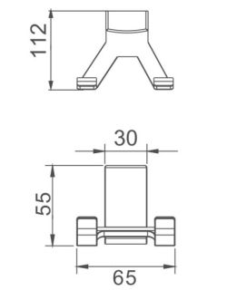 Крючок для ванной комнаты Haiba HB8805-2 хром