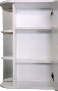 Зеркальный шкаф с подсветкой СанТа Герда 101021 55см фацет белый