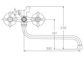 Смеситель для ванны Haiba HB2226 хром