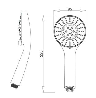 Лейка для душа РМС LE16 хром