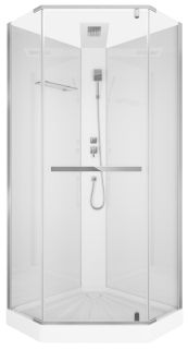 Душевая кабина Cerutti SPA Chika CHIKA901T без крыши 90x90см хром