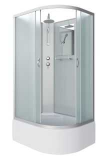 Душевая кабина Niagara NG-2310-14LBK 120x80см серебро/матовое