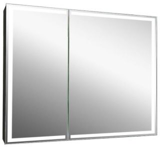 Зеркало-шкаф с подсветкой Art&Max Techno 100см чёрный матовый AM-Tec-1000-800-2D-F-Nero