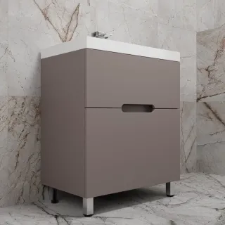 Напольная тумба под раковину Style Line Матис ЛС-00002436 70 см тауп тёмный