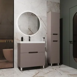 Напольная тумба под раковину Style Line Матис ЛС-00002439 80 см тауп тёмный