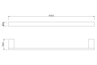 Полотенцедержатель Lemark Smooth Line 9782023 одинарный чёрный матовый