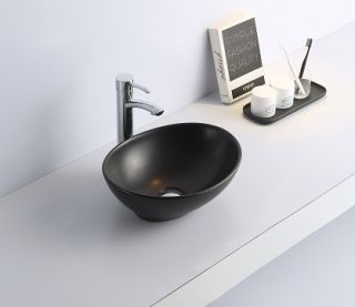 Раковина CeramaLux 7138MB черная 34.5 см