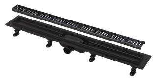 Душевой лоток AlcaPlast с порогами для перфорированной решетки 75см черный матовый APZ10BLACK-750M