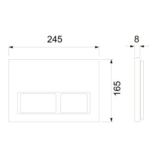 Клавиша смыва TECE TECESpring 9940204 чёрный матовый
