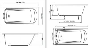 Акриловая ванна Ravak DOMINO 160х70 C621000000