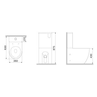 Унитаз-компакт Am.Pm Like Aquaspin C808600SC с сиденьем микролифт