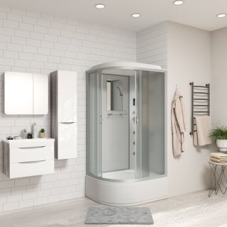 Душевая кабина Niagara NG-2310-14RF с гидромассажем 120x80см серебро/матовое