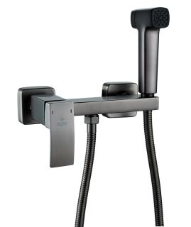 Гигиенический душ со смесителем Rose R1505T-1 оружейная сталь