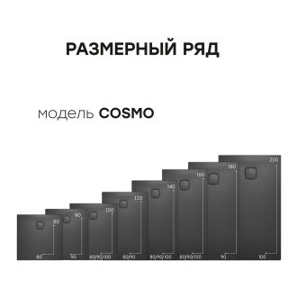 Душевой поддон Starohome Cosmo 62224423 180x90 см чёрный матовый