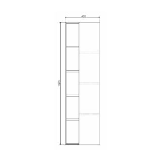 Comforty Шкаф-колонна "Прага-45" дуб белый