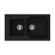 Мойка кухонная Omoikiri Maru 86-2-BL Tetogranit/черный