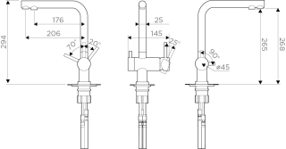 Смеситель для кухни Omoikiri Nagano-WH