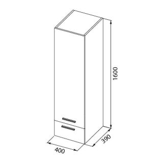 Шкаф-пенал для ванной Aquanet Верона 40 белый левый