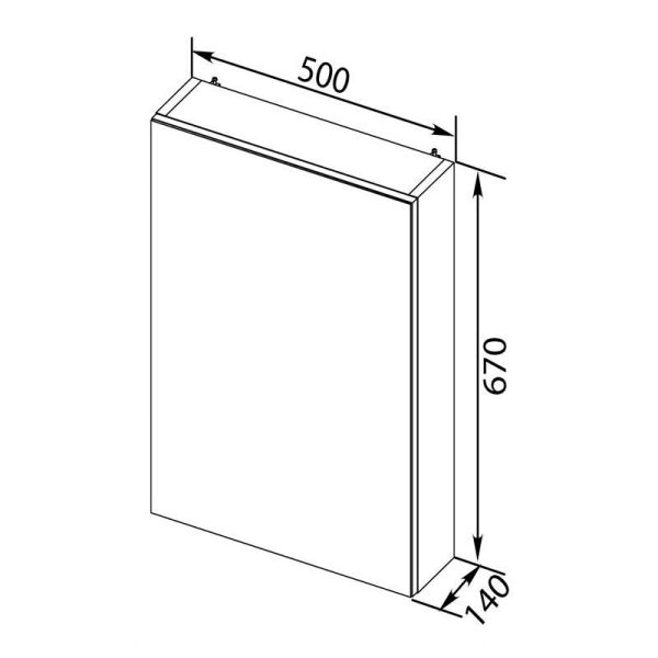 Зеркало-шкаф Aquanet Порто 50 см белый