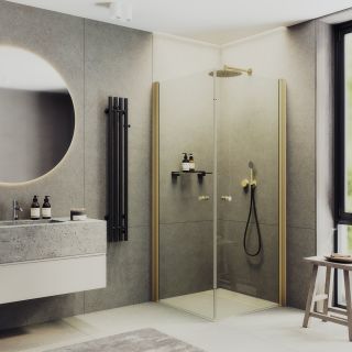 Душевой уголок MaybahGlass MGY-1291-3 80x80см золото