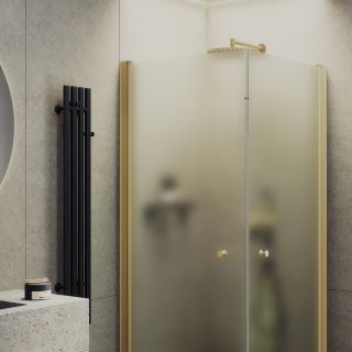 Душевой уголок MaybahGlass MGY-1294-3 90x90см золото