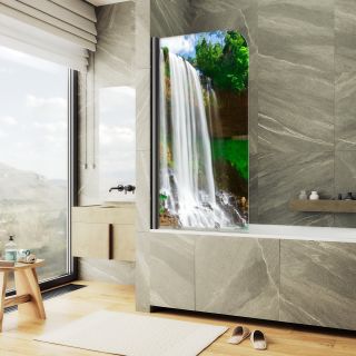 Шторка на ванну MaybahGlass ФП007 MGV-929-ФП007-6 70см фотопечать