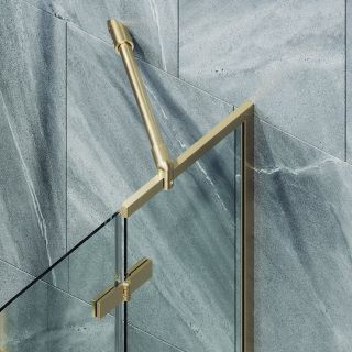 Шторка на ванну MaybahGlass MGV-656-3 69см золото