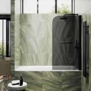 Шторка на ванну MaybahGlass MGV-767-6 40см чёрный