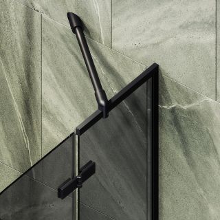 Шторка на ванну MaybahGlass MGV-659-6 69см чёрный