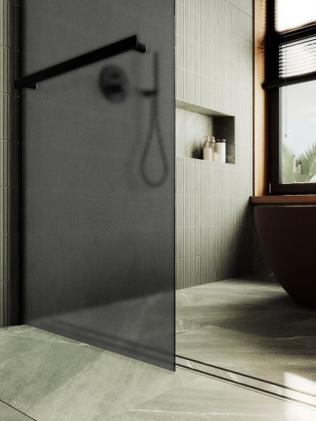 Душевая перегородка MaybahGlass MGD-730-6ш 79см чёрный