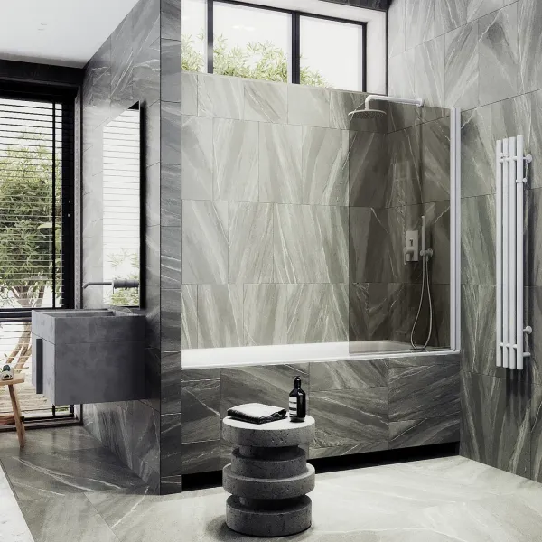 Шторка на ванну MaybahGlass MGV-616-1 70см белый