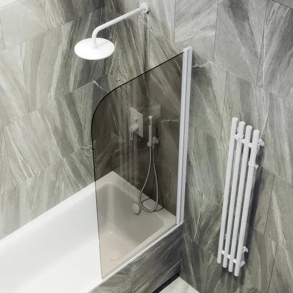 Шторка на ванну MaybahGlass MGV-616-1 70см белый