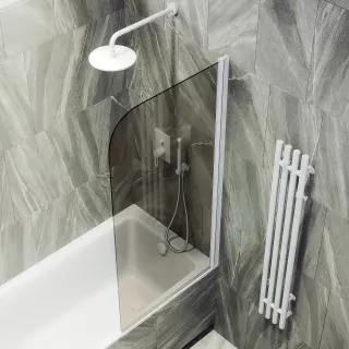 Шторка на ванну MaybahGlass MGV-611-1 60см белый