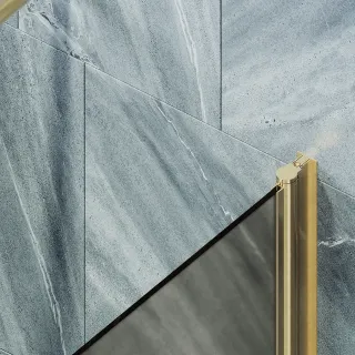 Шторка на ванну MaybahGlass MGV-602-3 40см золото