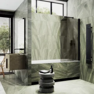 Шторка на ванну MaybahGlass MGV-607-6 50см чёрный