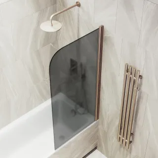 Шторка на ванну MaybahGlass MGV-619-2 70см бронза
