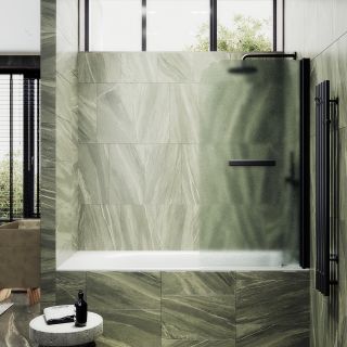 Шторка на ванну MaybahGlass MGV-787-6 70см чёрный