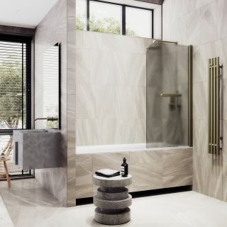 Шторка на ванну MaybahGlass MGV-790-2 80см бронза