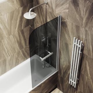 Шторка на ванну MaybahGlass MGV-779-5 60см хром матовый