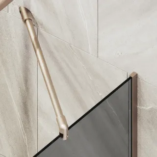 Шторка на ванну MaybahGlass MGV-82-2у 80см бронза