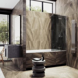 Шторка на ванну MaybahGlass MGV-659-4 69см хром глянцевый