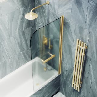 Шторка на ванну MaybahGlass MGV-769-3 40см золото
