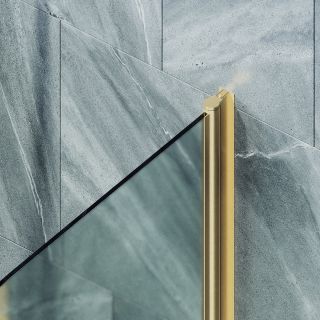 Шторка на ванну MaybahGlass MGV-793-3 80см золото