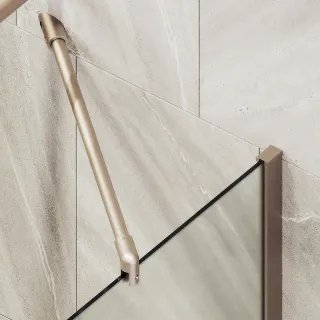 Шторка на ванну MaybahGlass MGV-253-2ш 30см бронза